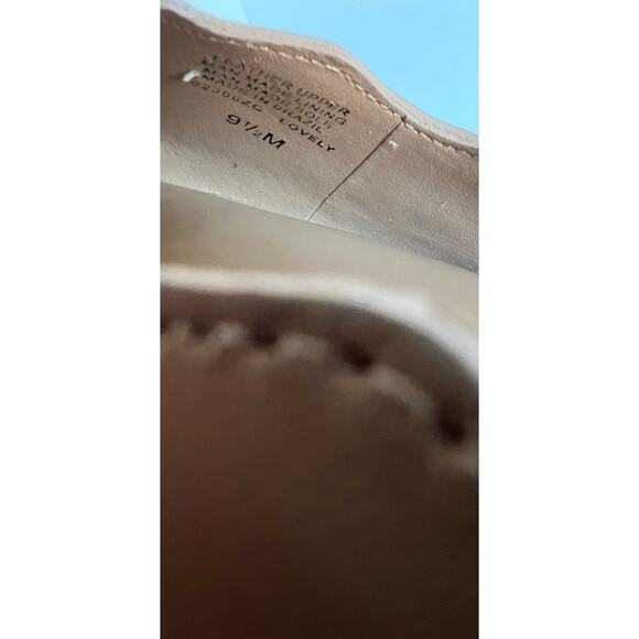 Copper Key Lovely Leather Beige Tan Scalloped Edge Ballet Flat Comfort Shoes 8 - Picture 7 of 8